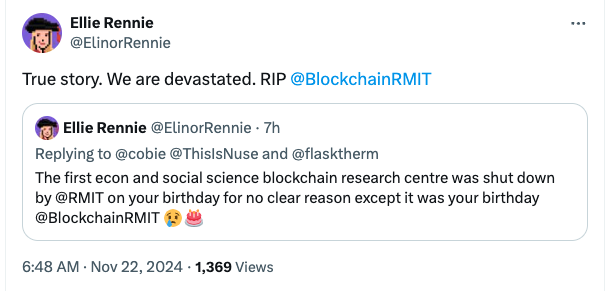 Будущее RMIT Blockchain Hub под вопросом из-за заявлений о его «закрытии»