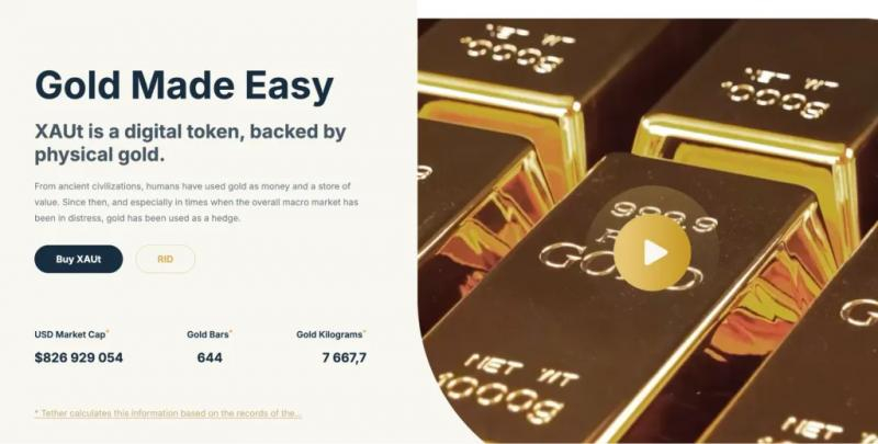 7,6 тонны золота: Tether раскрыла обеспечение XAUT